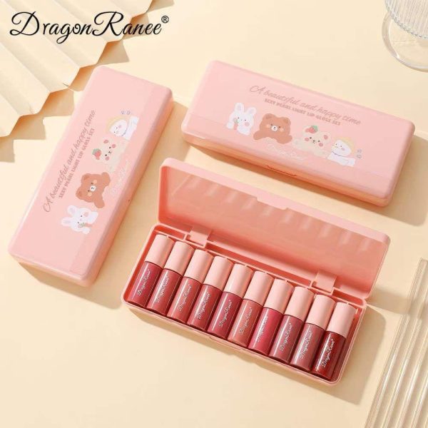 10pcs A Beautiful And Happy Time Sexy Pearl Light Lip Gloss Set Mini Lip Gloss Set