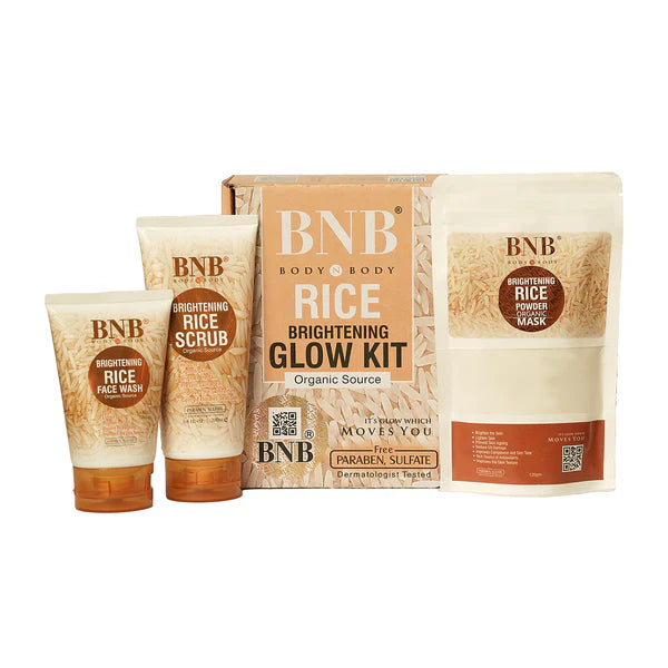 Bnb Whitening Rice Organic Glow Skin Care Kit