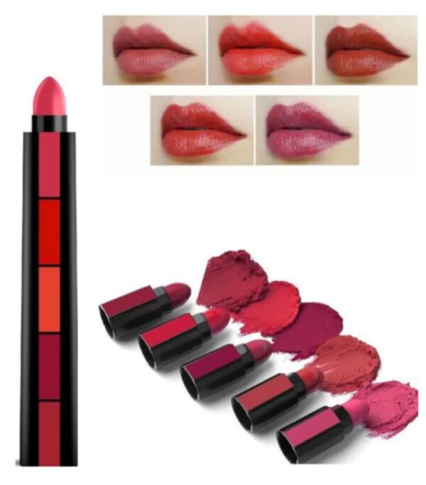 Matte Lipsticks | 5 In 1 | Waterproof | Long Lasting | Creamy Matte Lipsticks