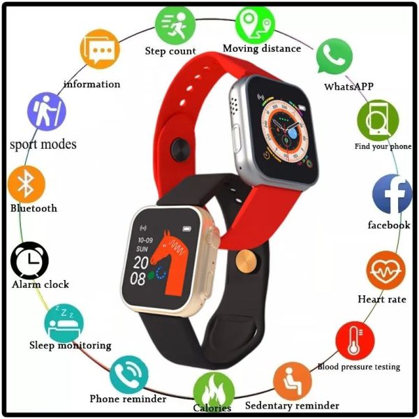 D20 Ultra Smart Watch Heart Rate Blood Pressure Oxygen Reloj Intelligent Smart Bracelet