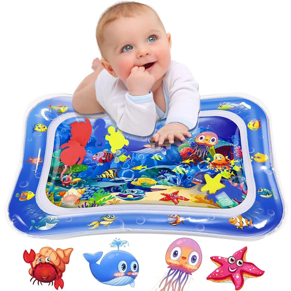 Water Play Mat For Infants, Toddlers | Inflatable Tummy Time Mat – 65x48x8 Cm (random Color)