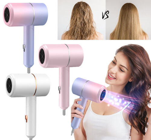 Mini Travel Hair Dryer 1200w 220-240 Voltage Heating Cooling Hairdryer Uk